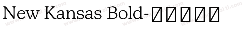 New Kansas Bold字体转换